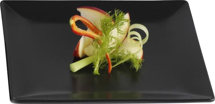 Actual product image Aida Plate square black 18cm (1x, 18 cm)