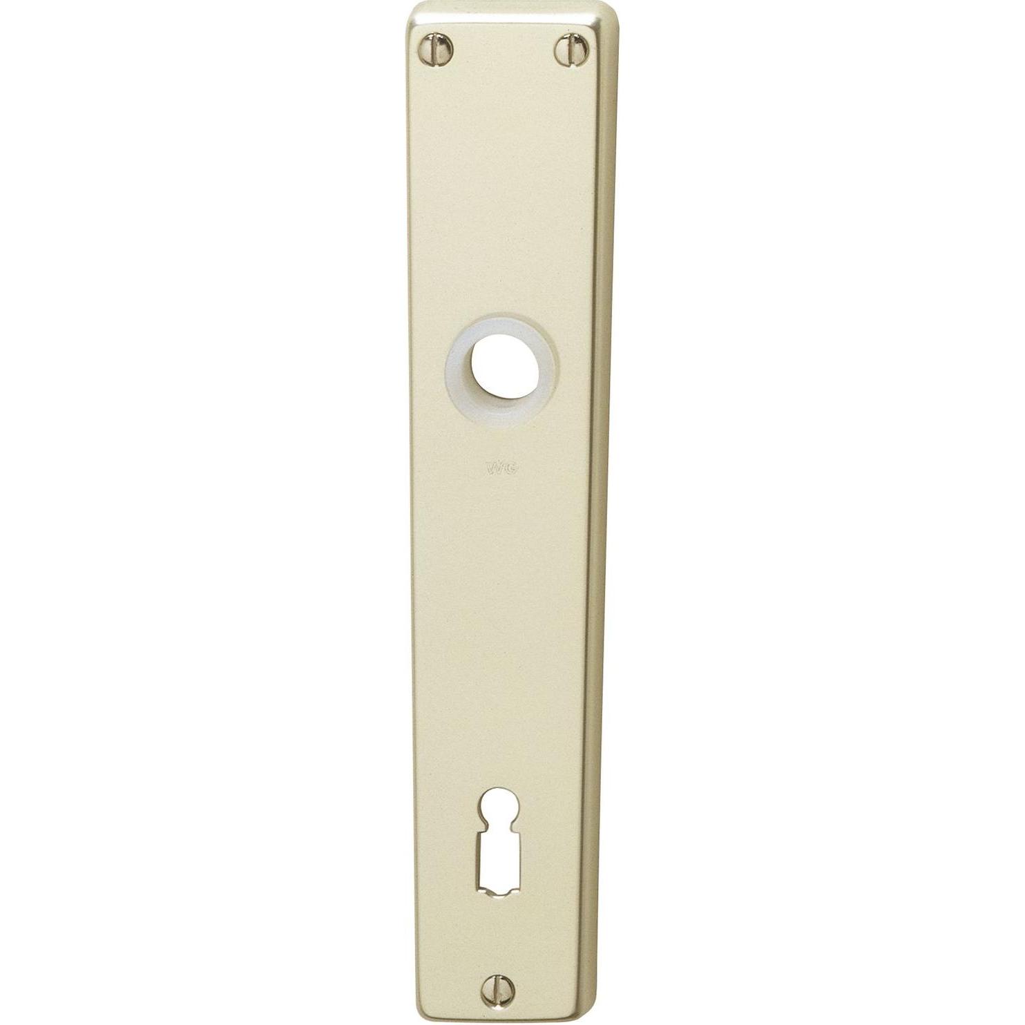 Grundmann, Türgriff + Fenstergriff, Langschild WG 2000, BB 90, Alu neusilber eloxiert ÖNORM (Türschild)
