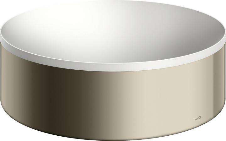 Produktbild hansgrohe AXOR Suite Aufsatzwaschtisch, rund, D 300mm, mit Metallrahmen, ohne Überlauf, SolidSurfac (300 mm, 500 mm)