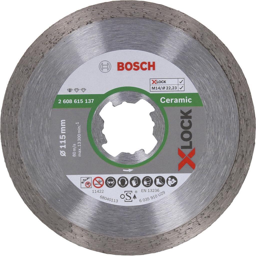 Bosch Professional Zubehör, Sägeblatt, X-LOCK Diamanttrennscheibe Standard for Ceramic 115 x 22,23 x 1,6 x 7