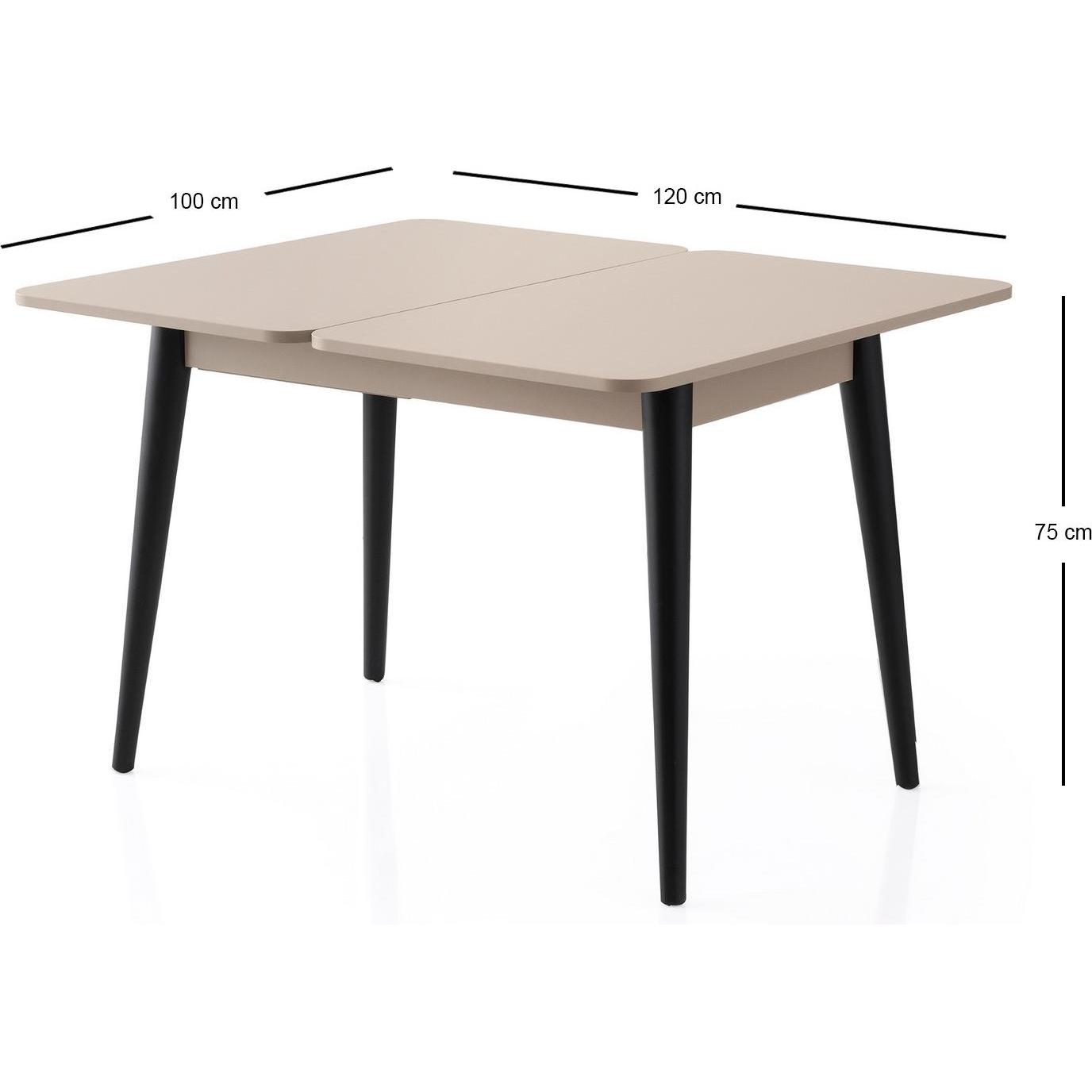 Hanah Home, Esstisch, Dolunay (100 x 75 x 60 cm)