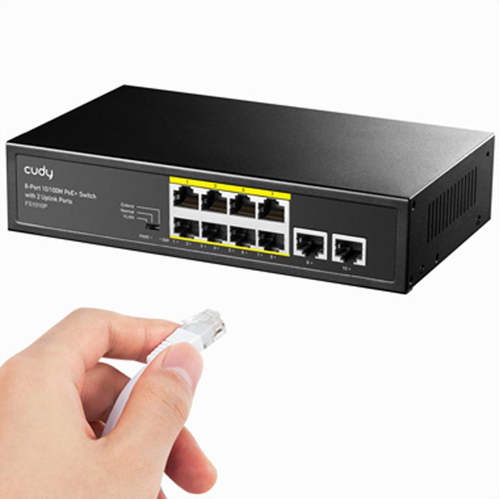 Produktbild Cudy FS1010P network switch Fast Ethernet (10/100) Power over Ethernet (PoE) Black (10 Ports)
