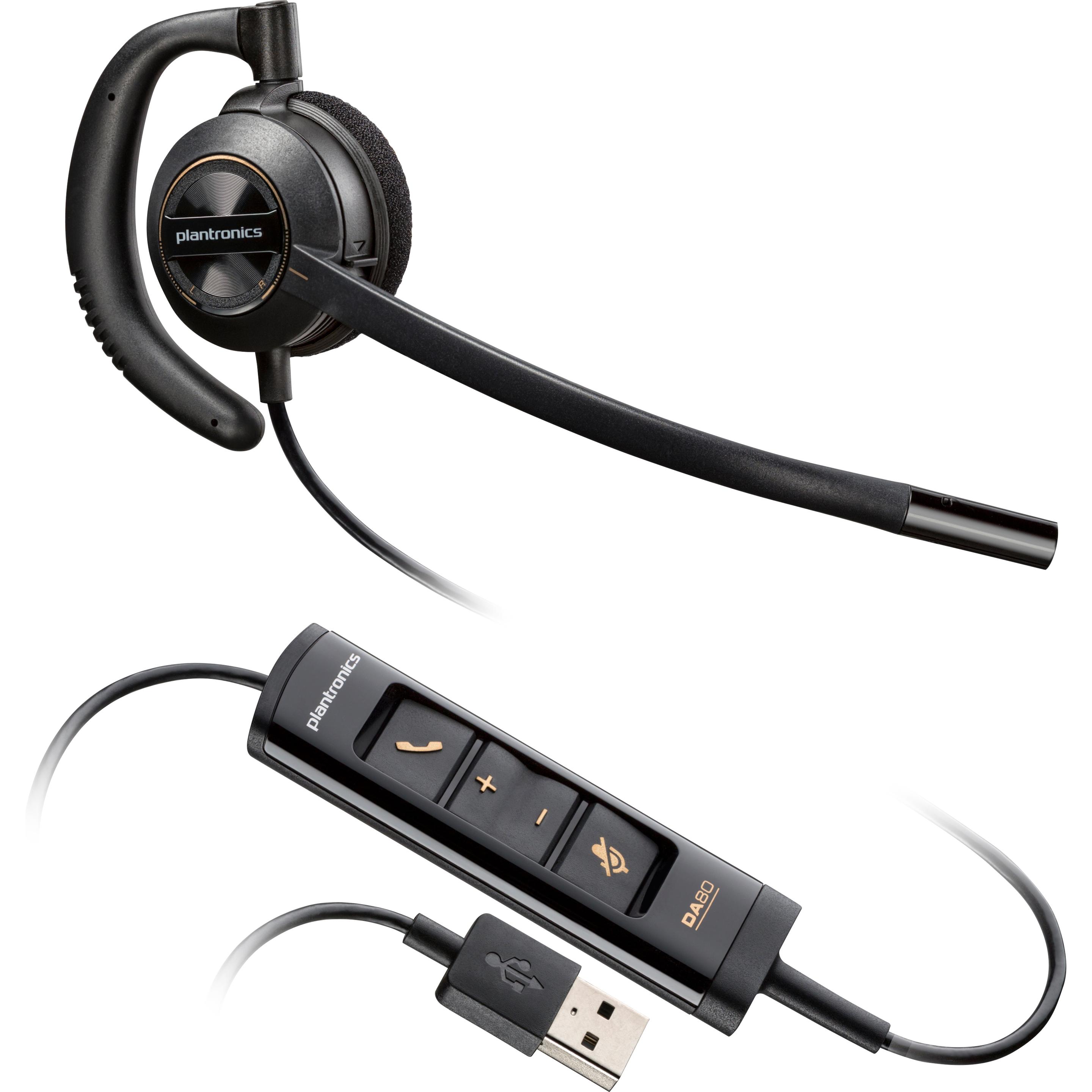 Thumbnail - Poly HP EncorePro 545 USB-A Konvertierer-Headset, Kabelgebunden, Anrufe/Musik, 55 g, Kopfhörer, Schw (Kabelgebunden, USB...