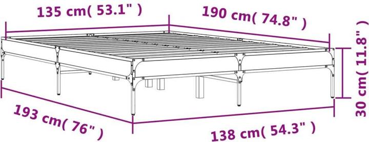 Image du produit vidaXL Bettgestell (135 x 190 cm)
