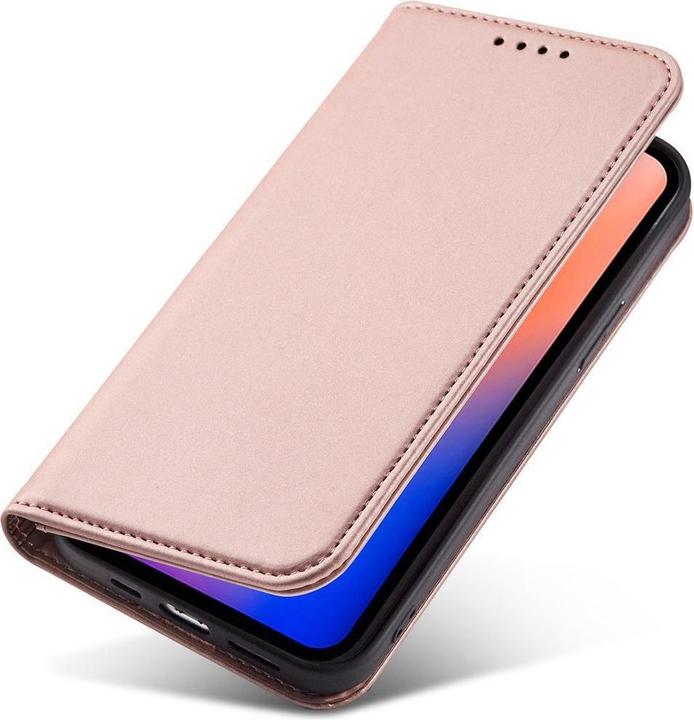 Image du produit Hurtel Etui Magnétique pour iPhone 12 Pro Pochette Portefeuille Carte Stand Rose (Apple iPhone 12 Pro)