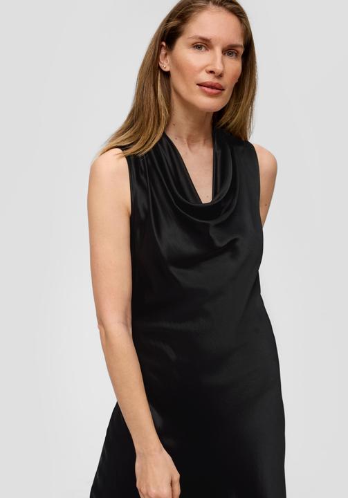 Actual product image s.Oliver Kleid Satinkleid mit Wasserfallkragen (34)