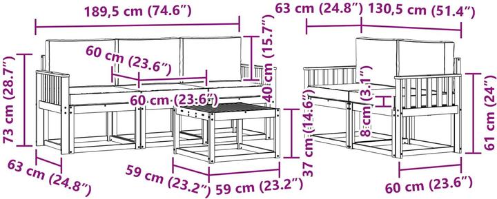 Produktbild vidaXL Outdoor-Sofa