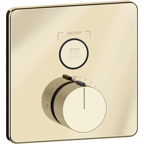 Gessi, Badarmatur, Hi-Fi Fertigmontageset Thermostat mit Tasten-Bedienung on/off. 1-Weg, Wandmontage