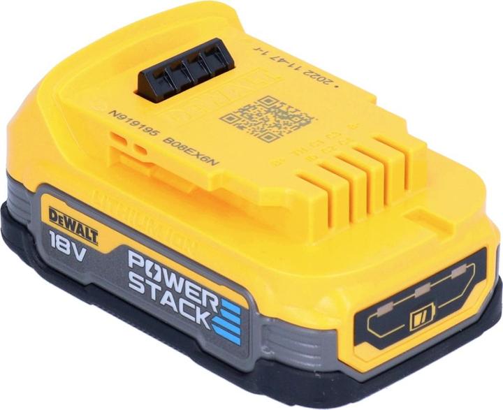 Productafbeelding DeWalt Accuset DCBP 034 E3 3x Powerstack accu 18 V 1,7 Ah / 1700 mAh XR Li-Ion - met laadindicator (18 V)