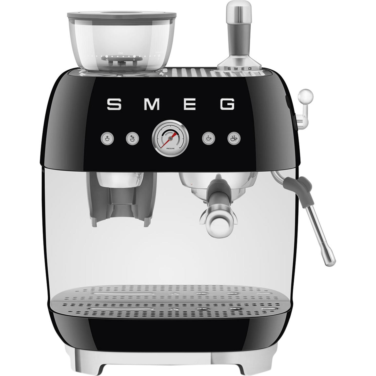 Smeg EGF03BLEU, Macchina per caffè con portafiltro, Nero