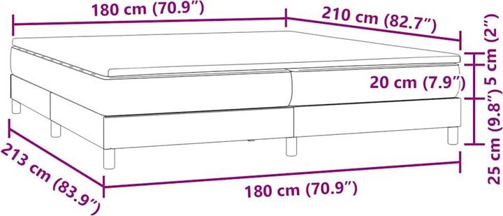 Actual product image vidaXL Boxspringbett (180 x 210 cm)