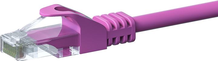 Actual product image Dsit CAT5e network cable, U/UTP, 2 metres, pink, 100% copper (U/UTP, CAT5e, 2 m)