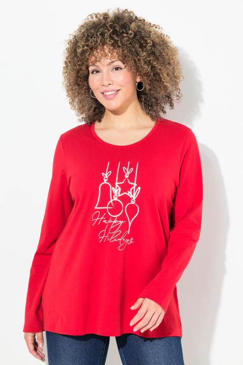 Produktbild Ulla Popken Weihnachtsshirt, Classic, Rundhals, Langarm (42, 44)