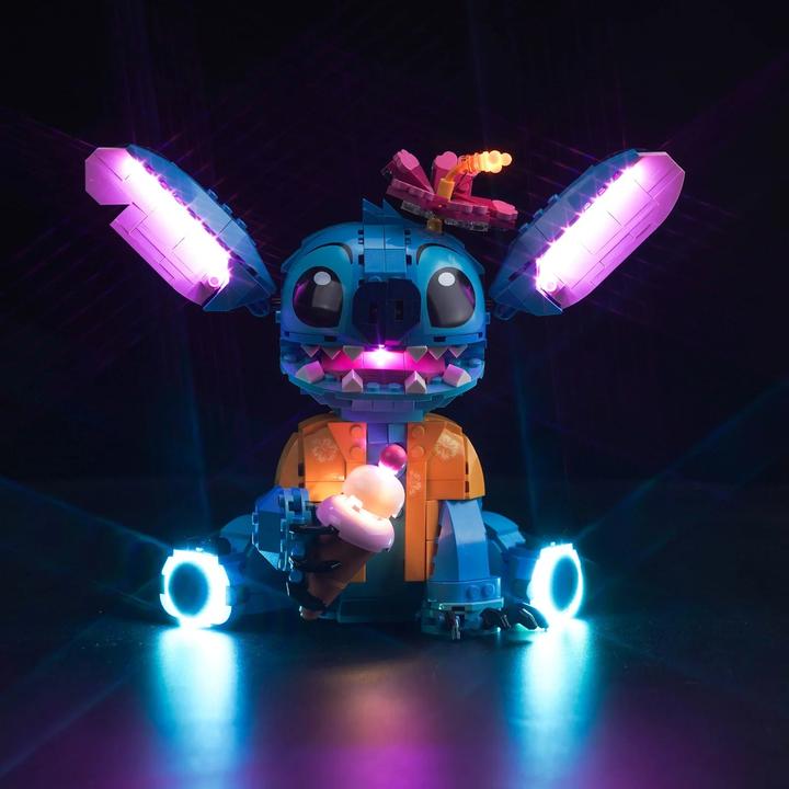 BrickBling Set de lumière LED pour LEGO Stitch (43249) incl. télécommande