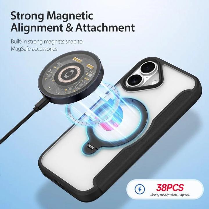 Produktbild Dux Ducis Skin X Pro 360° Ring Stand Series Lederhülle (Apple iPhone 17)