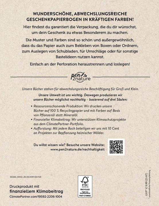 Actual product image Wrapping paper book Colour Power | 100% recycled paper (10x)