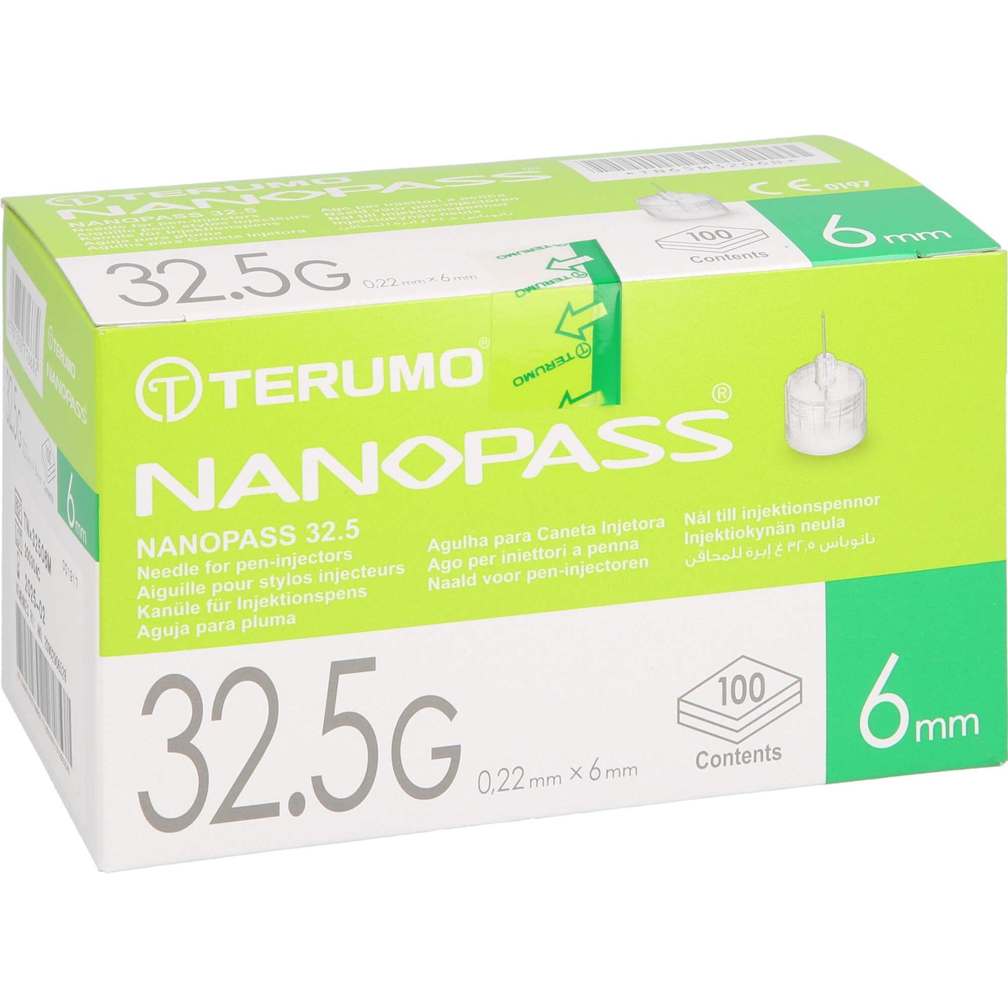 Terumo, Praxisbedarf, Pen Nadel NANOPASS 32.5G 0.22x6mm (100 Stk)