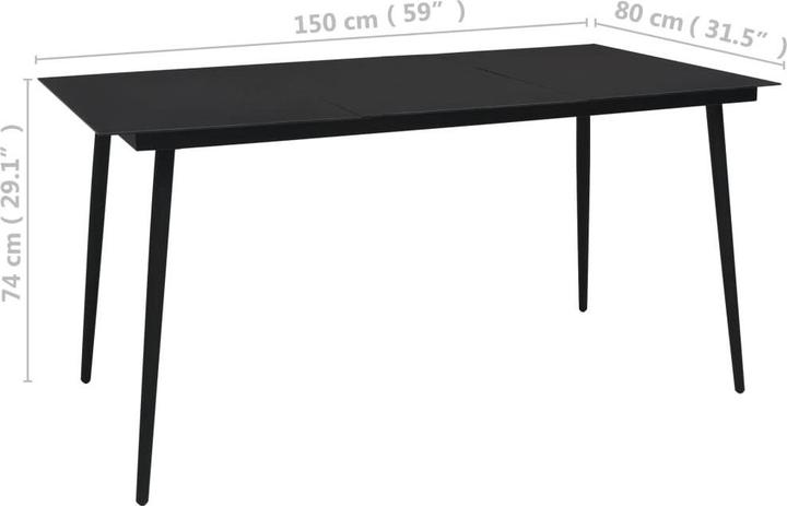 Produktbild vidaXL Essgruppe (150 x 80 x 74 cm)
