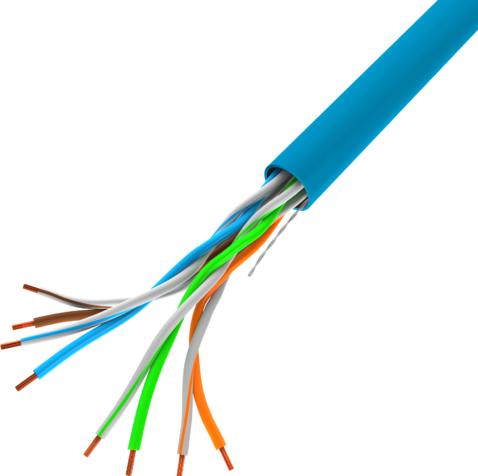 Actual product image Lanberg LCU5-10CC-0305-B Network cable 305 m Cat5e U/UTP (UTP) Blue (U/UTP, CAT5e, 305 m)