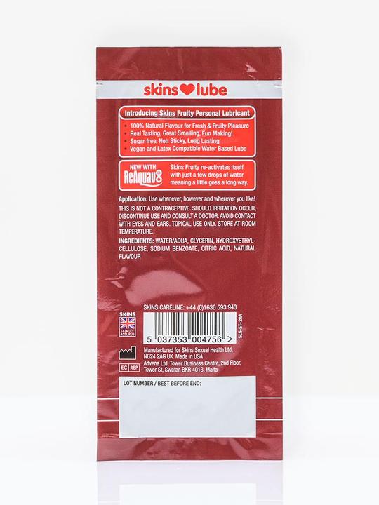 Produktbild Skins Erdbeer-Gleitmittel auf Wasserbasis - 5ml-Folie (5 ml)