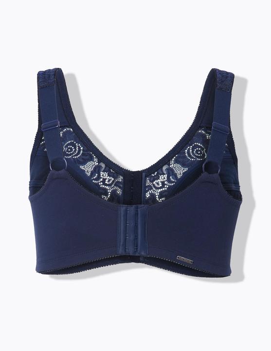 Actual product image Ulla Popken Lace Panel Underwire-Free Relief Bra (85 E)