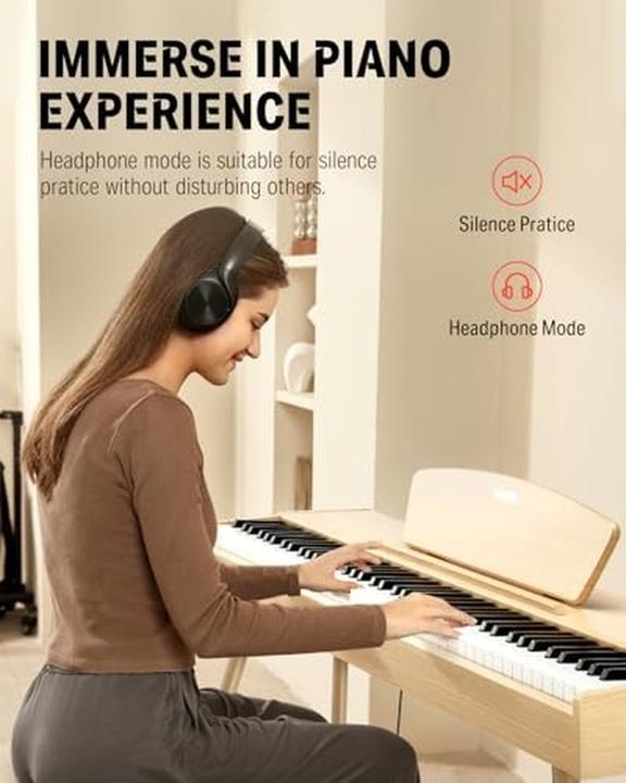 Produktbild Donner E-Piano mit 88 Tasten, Hammerwerk II, USB-MIDI, Kopfhöreranschluss und dreifachem Pedal (88 Tasten)