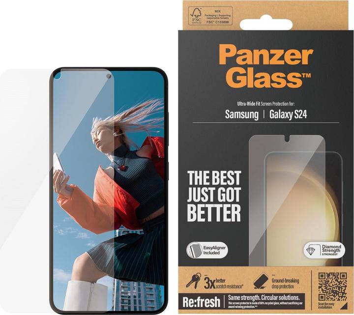 Immagine prodotto PanzerGlass Ultra-Wide Fit (1 Pezzo/i, Samsung Galaxy S24)