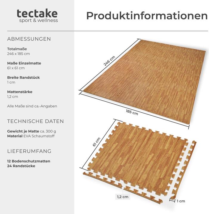 Actual product image tectake Floor protection mat (1.20 cm)