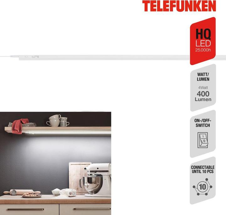 Actual product image Telefunken LED Unterbauleuchte, weiss, 1xLED-Platine/14W (1400 lm)