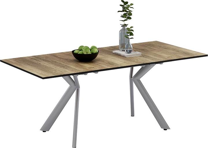 Immagine prodotto Vicco Esstisch Trill, Eiche rustikal/Grau, 140 x 90 cm ausziehbar (140 x 76 x 90 cm)