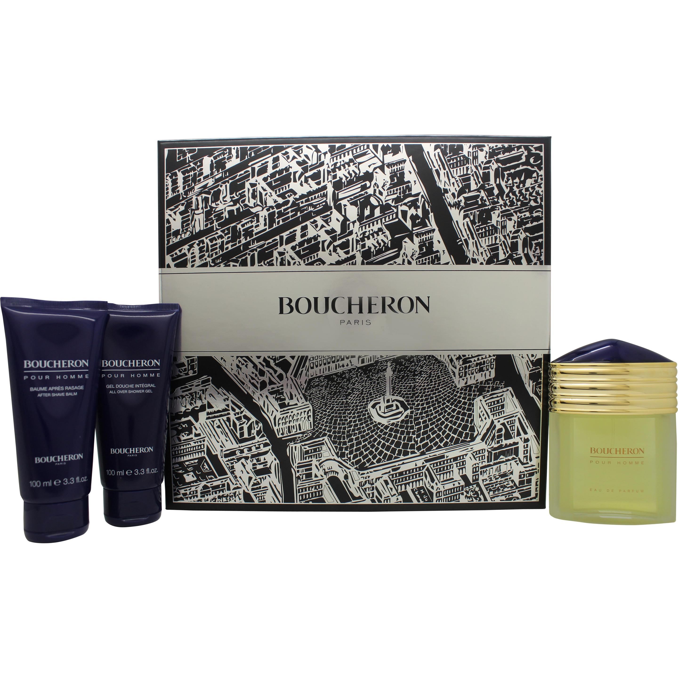 Boucheron Homme Eau De Parfum Spray 100ml Set 3 Stück von (Parfum Set) (87554)
