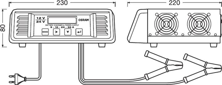 Produktbild Osram Batterieladegerät 30A (12V, 24V)
