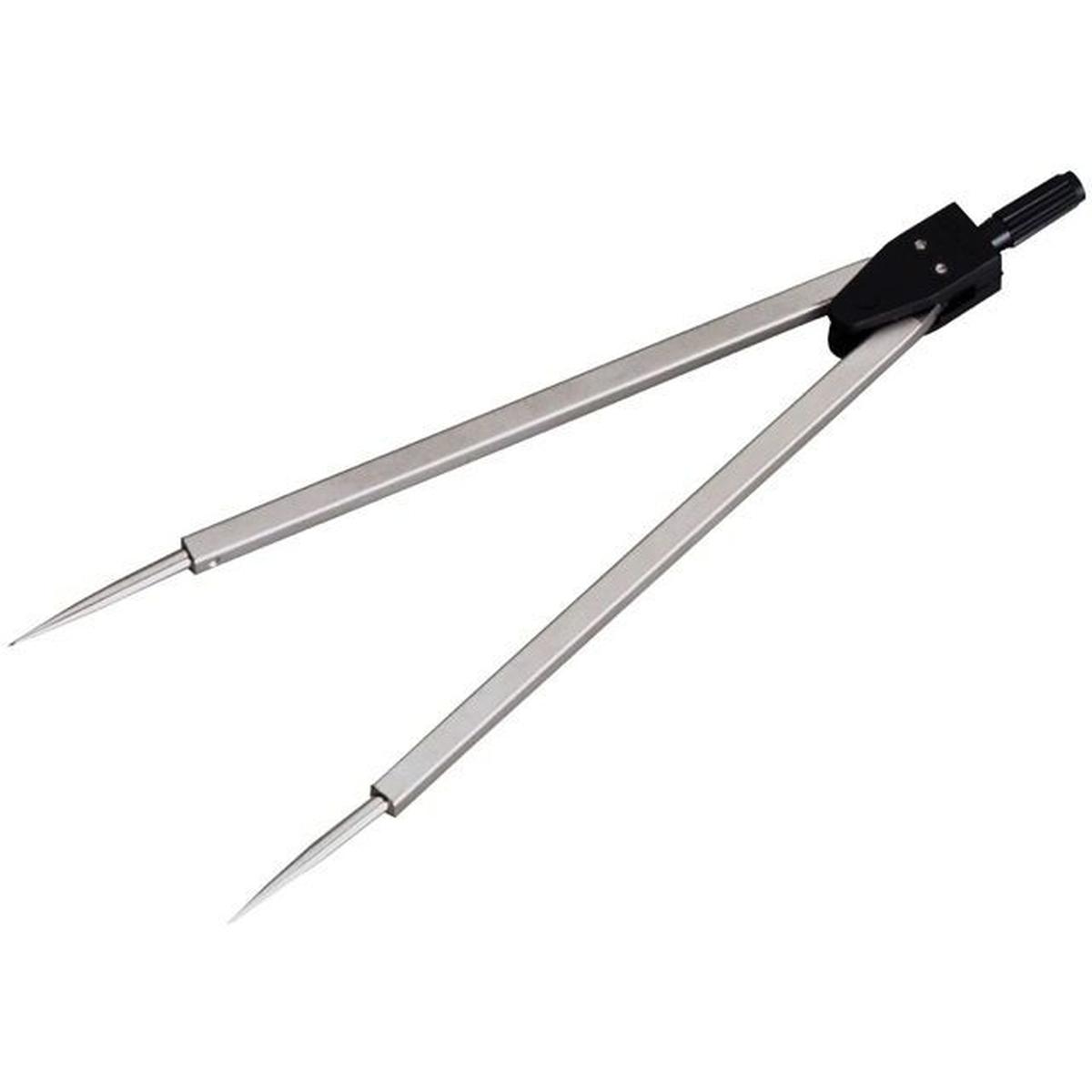 Alco Marinezirkel 185mm nickelfarben matt Kopf schwarz, Zirkel, Silber