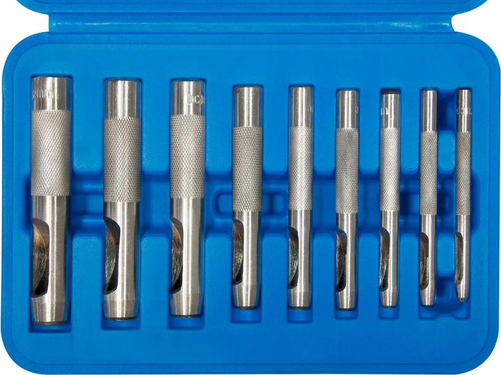 SW-Stahl 95080L 9-piece punch set I 3-12 mm punch set in plastic box I Punch set