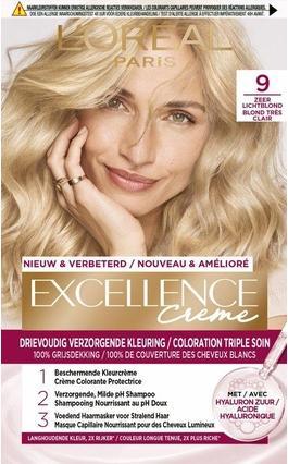 Produktbild L'Oréal Paris Excellence Creme 9 Zeer Hellblond 1 Stück (9 Zeer Hellblond)