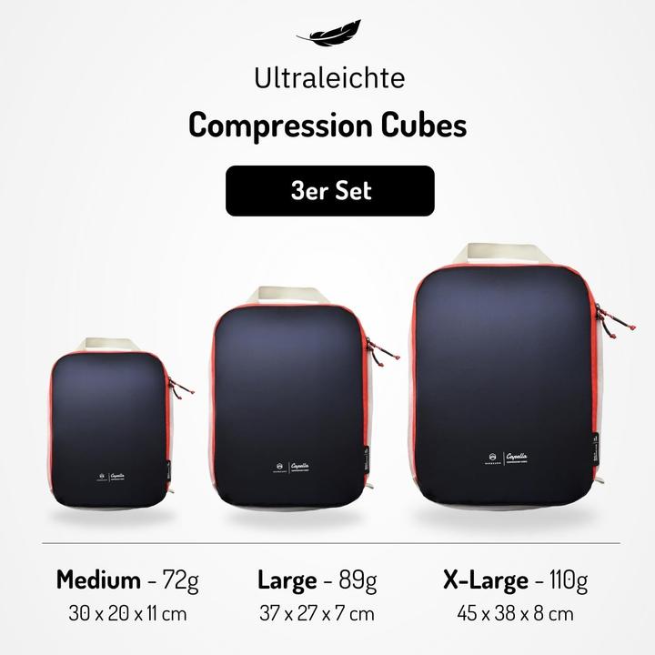 Produktbild Nordkamm 3er-Set Packtaschen mit Kompression