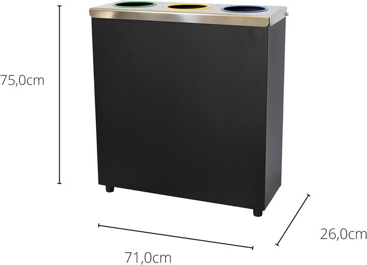 Produktbild Ofituria Selektive Recycling-Abfallbehälter mit drei Fächern (135 l)