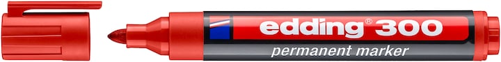Edding Permanent Marker 300 (Rot, 3 mm, 1 x)