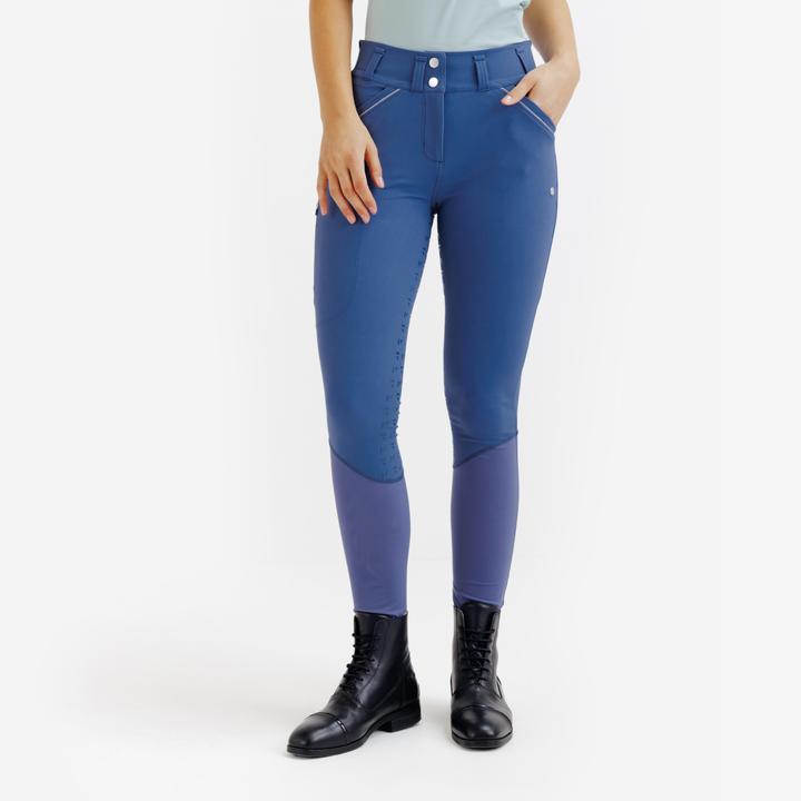 Actual product image Fouganza Reithose 900 Full Grip Damen blau (XS)