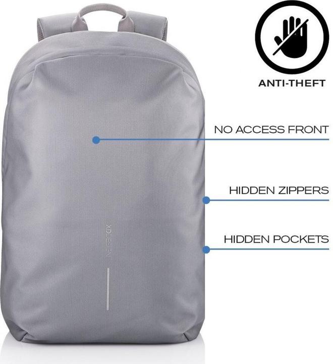 Image du produit XD Design XD-Design Bobby Soft Sac à dos Sac à dos décontracté Gris Polyéthylène téréphtalate (16 l)