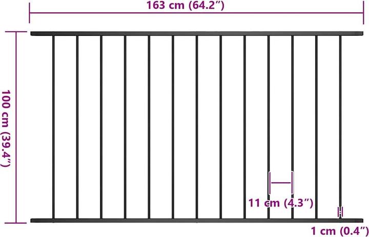 Produktbild vidaXL Zaunpaneel