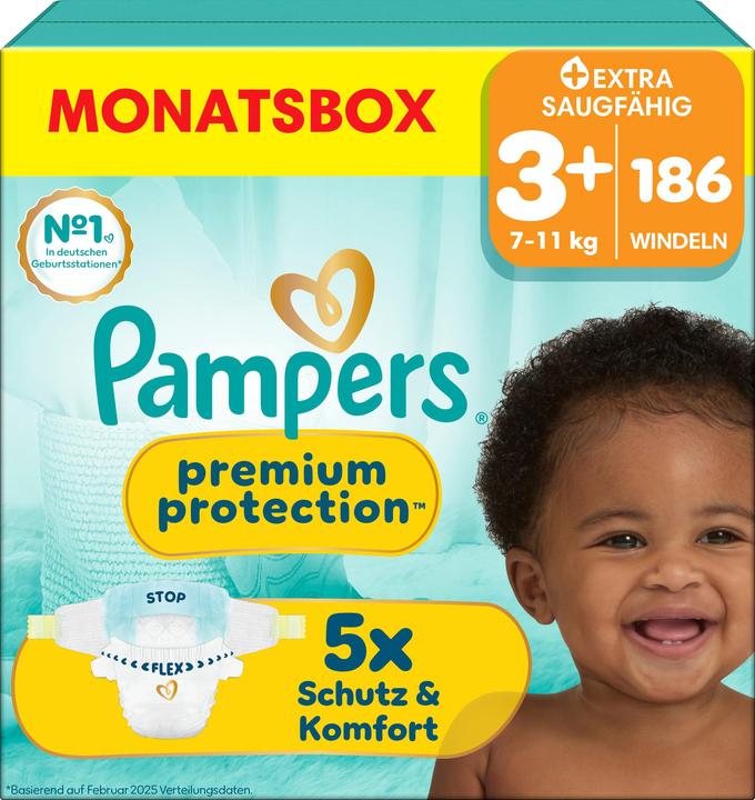 Pampers Premium Schutz (Monthly box, 186 pcs.)
