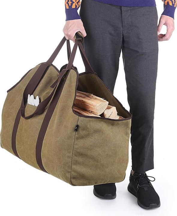 Produktbild Bonthee Brennholztasche aus Segeltuch (60 x 30 x 50 cm)