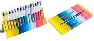 Produktbild Bic 4-Farben-Kugelschreiber 4 Colours bunt, Schreibfarbe: blau, rot, grün, schwarz, pink, violett, t (1x)