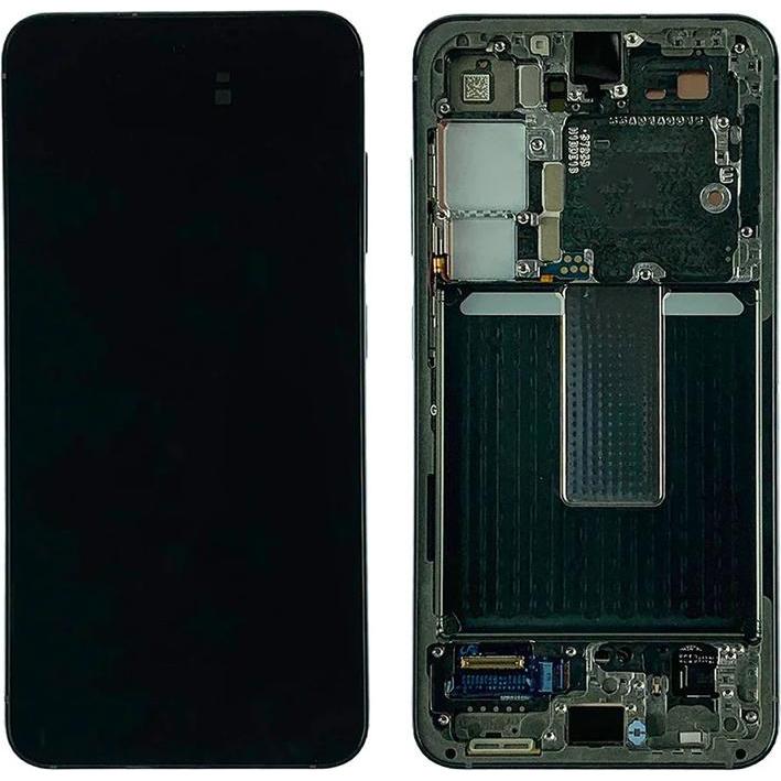 Samsung Displayeinheit + Rahmen S911 Galaxy S23 grün GH82-30481C (Display, Galaxy S23), Mobilgerät E