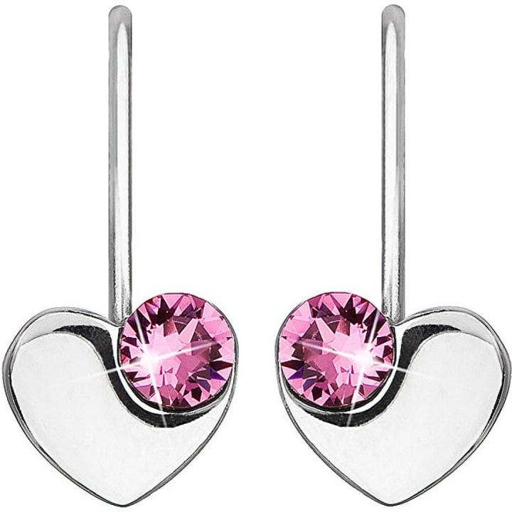 Immagine prodotto Evolution Group Orecchini a cuore in argento con Swarovski 31299.3 Rose (L)