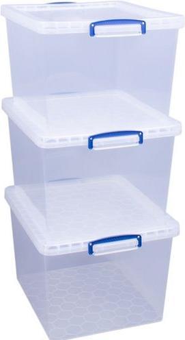 Produktbild Really Useful Box Archivbox 33,5 l Transparent Kunststoff 383 mm x 285 mm (38.5 x 46 x 28.5 cm, 33.50 l)