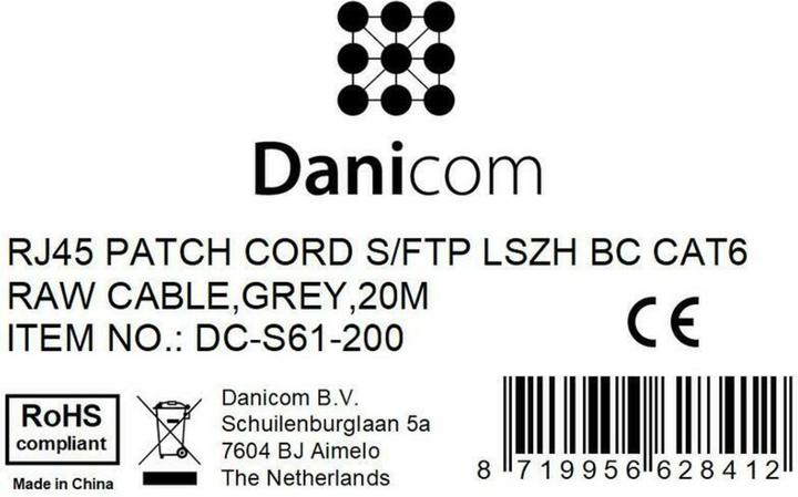 Produktbild Dsit CAT 6 Netzwerkkabel LSOH (S/FTP, CAT6, 20 m)