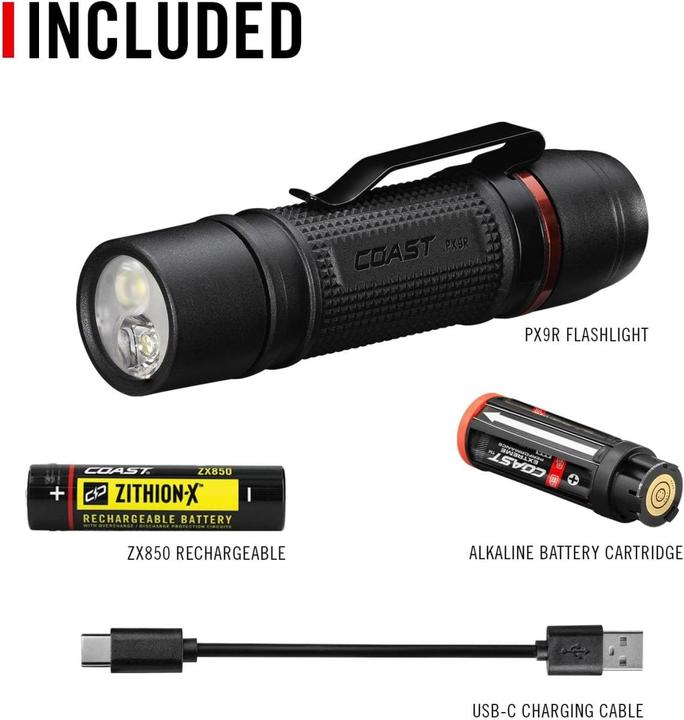Produktbild Coast PX9R wiederaufladbare Taschenlampe 1000 Lumen (1000 lm)