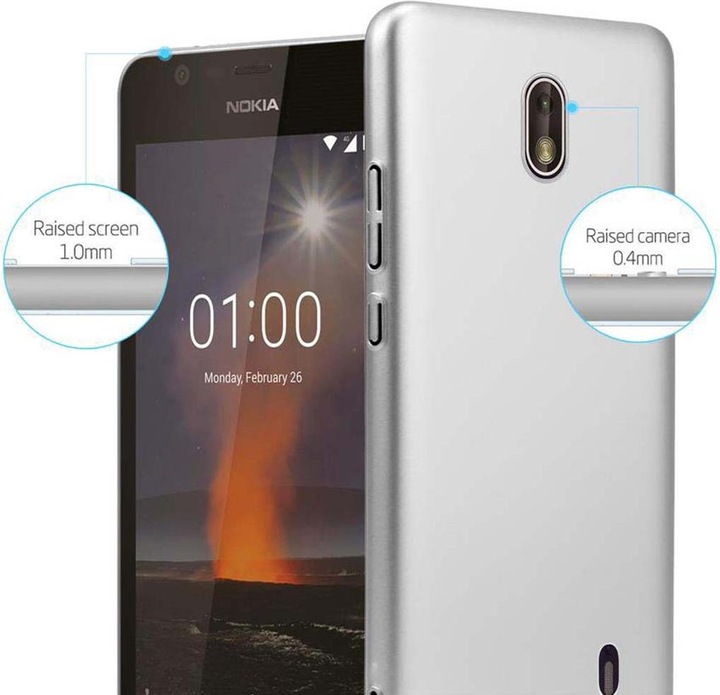 Actual product image Cadorabo Hard Cover Matt Metal Cover (Nokia 1)